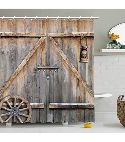 Duschvorhang Mit Seehaus-Motiv – 183x198 Cm, Wasserabweisend, Für Bad & Kinderzimmer