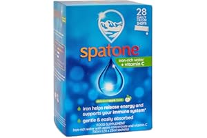 Spatone Natural Iron Supplement + Vitamin C (28 Sachets), Daily Convenient Liquid Iron Sachets, Nothing Artificial, Better Absorption than Tablets, Less Side Effects, Apple Flavour