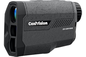 CoxiVision Golf Range Finder with Slope, 1000/1300 Yards High-Precision Rangefinder, 6X Magnification, Pin-Seeker & Flag-Lock & Vibration, Bow/Rifle Mode, Angle Compensation