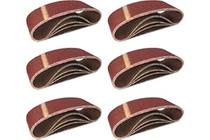 FD-WORKSTUFF Cinturones de Lijado de Tela │ 10 piezas │ 75 x 457 mm │ grano 40 │ para para amoladoras de cinta │ Papel de Lija │ Juego de Correas de Lijado