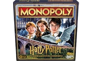 Hasbro Gaming Monopoly, Edizione Harry Potter Una Magica Avventura a Hogwarts, Gioco da Tavolo, Giochi di Halloween, Per Bambini e Bambine da 8 Anni in Su, da 2 a 6 Giocatori, Versione in Italiano