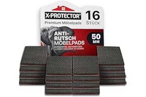 X-Protector Antirutsch Pads 16 Stück 50 mm - Antirutsch Gummi Selbstklebend - Rutschhemmer für Möbel - Anti-rutsch Gummi - Antirutschpads für Möbel!