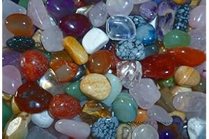 AMAHOFF Edelsteine (130-150 Stück) - 1kg Natursteine 1,5-2cm - Optimal für Spiele & Heilzwecke