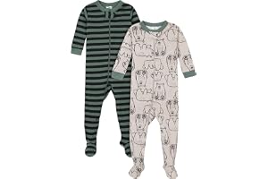 Gerber Baby pojkar 2-pack fotpyjamas spädbarn och småbarn nattlinnen (förpackning med 2)