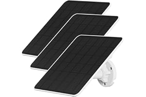 NIVIAN Lot de 3 panneaux solaires pour caméras de sécurité IP | Installation facile avec support réglable | Puissance optimale 6 W en faible luminosité | Compatible avec Ezviz C3A et BC1C