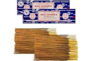 Satya Nag Champa Rökelsepinnar - 2 förpackningar om 200 g – aromaterapi – meditation – yoga – miljövänlig förpackning