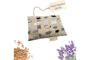 ‎SAKITO Körnerkissen Mikrowelle (15x10 cm) - Natürliche Therapie gegen Koliken - Natürliche Wärme für den Bauch und zur Beseitigung von Blähungen, Entspannung für Kinder - Sicher für Babys - Waschbarer Bezug