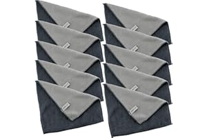 ‎KOCHBLUME Kochblume 1-3-5-10er Set | Microfasertuch Putztuch 30 x 30cm, Aufnahmefähigeit bis ca. 300 ml | In der bunten Box (anthrazit-grau, 10er Set)