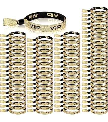 Otuuz VIP Bracelets for Events, Fabric Entrance Bands, Party Bracelets, VIP Identification Bracelets for Events, Concert, Festival, Birthday, Wedding, Purple, Pack of 100