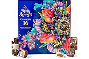 ‎MONTY BOJANGLES Monty Bojangles Magnificent Truffle Chocolates Gift Box with Belgian Chocolate (16 Chocolates 226 g), 16 Different Chocolate Truffles, Milk, White, Dark, Caramel