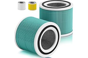 GETALONG Confezione da 2 filtri di ricambio Core 300 per purificatore d'aria LEVOIT Core 300 e Core 300S, filtro assorbitore di tossine Core 300 3 in 1, sistema di filtrazione a carbone attivo, Core 300-RF-TX