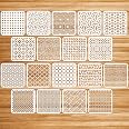 OOTSR 18 Pezzi Stencil per Pittura uro Riutilizzabile, 15x15c Stencil