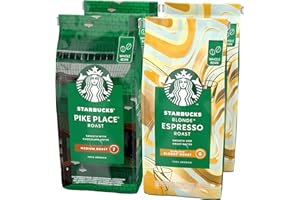 ‎STARBUCKS STARBUCKS Pike Place Roast, Blonde Espresso Roast Kawa Ziarnista 450g (4 sztuk w zestawie)