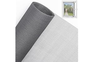 WEYSOO Insect Mesh, 250cm x 120cm Fly Screen Mesh for Covering Windows and Doors, 1.6mm*1.6mm Fine Mesh Size Keep Flies, Mosquitoes, Bugs & Insects Out (Grey)
