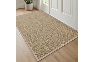 DEXI Dörrmatta Inomhus 80 x 120 cm, Halkfri, Beige | Polyestermaterial, smutsfångande, låg profil, lätt att rengöra, för entr
