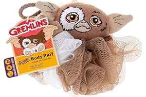 Mad Beauty Gremlins Gizmo Loofah de douche | Produit officiel Warner Brothers | Excellent cadeau fantaisie pour femmes, adultes et enfants | Amusant pour le bain nostalgique