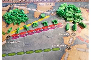 Générique Ensemble de jetons pour Les aventuriers du Rail Autour du Monde (Vert)