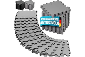 MONZANA® 36x Tappeto Fitness 30x30 cm Tappetino Puzzle da Ginnastica 3 m² Antiscivolo Schiuma Eva Allemamento Palestra