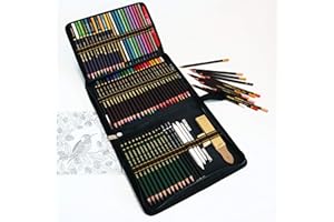 Majoart Kredki do kolorowania i szkicowania ołówki grafitowe artykuły plastyczne zestaw w dużych pudełkach, najlepsze dla początkujących i dorosłych