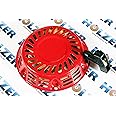 HOLZER Avviatore a fune per motori a benzina da 5,5 e 6,5 CV e generatori di elettricità/rosso