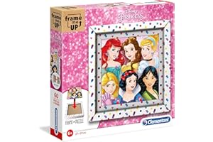 Clementoni - 38805 - Frame Me Up - Disney Princess - 60 Pezzi - Made In Italy - Puzzle Cornice Bambino 6 Anni