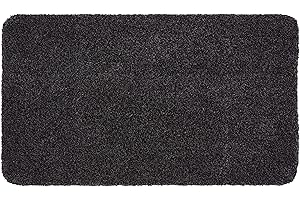 ASTRA Wycieraczka zatrzymująca brud, nadaje się do prania wewnątrz, 75 x 130 cm, czarna, 100% bawełna, chłonna, antypoślizgowa, łatwa w utrzymaniu