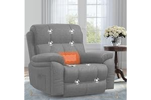 BareTay Lift Chair Recliners for Elderly, Recliner Chair with Massage&Heat, Extended Footrest, Oversized Recliners Armchair Lounge Sofa with Type C+USB Ports