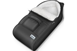 KIDUKU Chancelière pour Poussette - Sac de Couchage bébé Lavable | Couvre-Pieds pour Coque bébé avec Fermeture éclair et Grande Poche