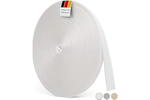 BAUHELD® Cinghia per tapparelle, 50 m, 14 mm, 18 mm, 20 mm, 23 mm, prodotta in Germania, adatta per tapparelle su porte e finestre, beige, marrone