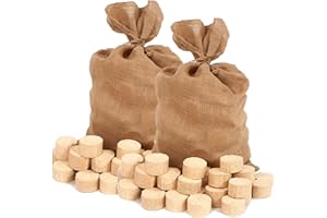 Floranica Bûches de Bois 100% Bûches Compressées en Bois Dur 2 x 12,5 kg Bois de Chauffage Bûches Rondes pour Cheminée Allume feu cheminée Haute Valeur Calorifique Faible Fumée