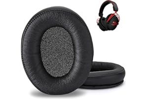 AHG ACCESSORY HOUSE GLOBAL Premium replacement Cloud Alpha pads cushions compatible with Kingston HyperX Cloud Alpha HyperX Cloud Flight and HyperX Cloud Stinger headsets. Premium Protein Leather | High-Density foam