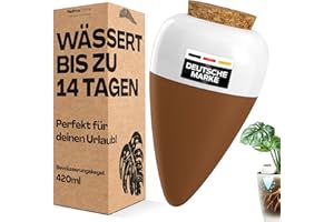 Netrox Bewässerungskegel aus Ton – ideal im Urlaub, bis 14 Tage – automatische Pflanzenbewässerung für Zimmerpflanzen, Garten & Balkon – Bewässerung, Bewässerungssystem, Wasserspender Pflanzen