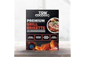 TOM COCOCHA TOM COCO BBQ 10KG Premium mattoni per barbecue in mattoni di cocco, nero