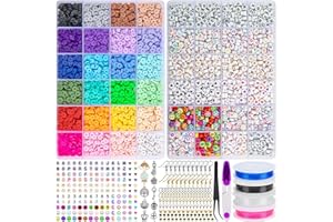 HONGTEYA Clay Beads for Bracelet Making Kit (24 colors)