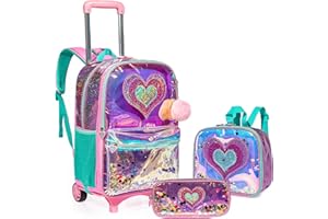 HTgroce Sac à Dos Maternelle Filles pour Enfants École Adolescentes, Sac à Dos Maternelle avec Sac à Lunch.