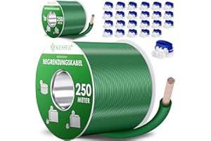 KESSER® Cavo limitatore + picchetti + connettore Cavo per Tosaerba, Robot Tosaerba, Set di Accessori Compatibile con Gardena/Bosch/Worx/Einhell/Honda/ROBOMOW, 500m