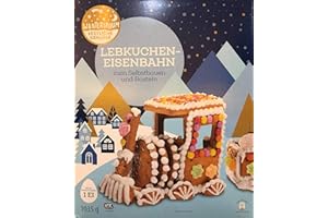 WINTERTRAUM AACHEN Grosse Lebkuchen Eisenbahn 850gr (Hexenhaus Wintertraum Lebkuchenhaus)