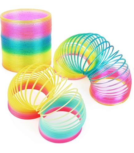 6 Mini Molle Elicoidali Super Lunghe Baker Ross, Colori Assortiti, Giocattoli Fidget Per Bambini, 10 Cm, Per Sacchetti Festa E Bomboniere
