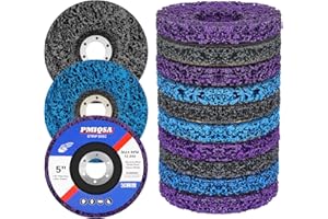 PMIQSA 10 Piezas 125mm Discos de Limpieza Gruesos, CSD Disco Desbaste para Amoladora Angular para Metal Eliminación Oxido Pintura Descamación
