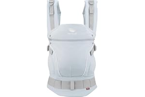 manduca First - Mochila Portabebés Ajustable (3,5-20 kg) - Portabebés Para Porteo Frontal, a la Cadera y a la Espalda - Monochrome Arctic