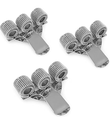 Lot De 3 Porte-stylos En Métal Triple Avec Clip De Poche - Argent, Pour Blouse, Infirmière, Médecin, Professeur, Bureau, Organisation