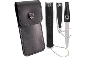 Tres Espadas - Cortaúñas de calidad de marca manicura pedicura aseo para el cuidado - negro