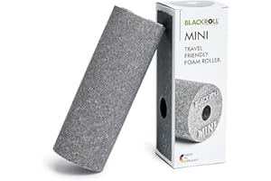 BLACKROLL® Mini rollo de masaje para fascia (15 x 5 cm), pequeño rodillo de fitness para automasaje, práctico rodillo de masaje para viajes, oficina o gimnasio, dureza media, fabricado en Alemania