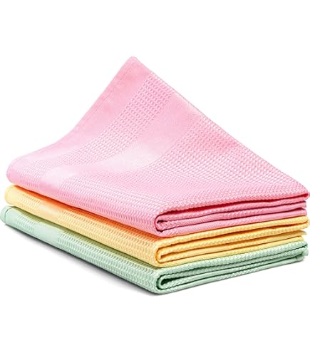 Lot De 10 Chiffon De Nettoyage En Microfibre Multifunction Pour Verre Miroir Vitre Dans Cuisine Voiture Salle De Bain Maison Bureauchiffons Lavettes Colores Polyvalent 30 X 40 Cm Color 58051611