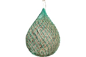 Harrison Howard Slow Feed Hay Net for Horses with 2"x2" Mesh Holes Goat Feeder Grass Green