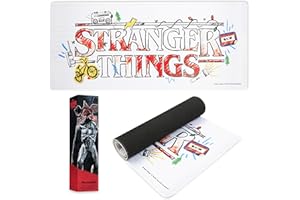 Stranger Things Desk Mat Large Mouse Mat 80 x 36 cm Desk Protector Mat PC Laptop Keyboard and Mouse Mat Gamer Gifts (White)
