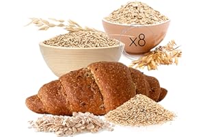 8 CROISSANT hyperprotéinés avec céréales Line@Diet | Croissants protéinés de 50 grammes | 20% de protéines (8 croissants avec céréales)