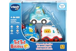 VTech Tuttut Lot de 3 Voitures Multicolore Grue, Ambulance, Tourisme Multicolore