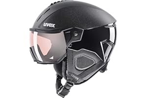 uvex Instinct Visor pro v Casco da sci per donne e uomini, casco regolabile con visiera fotocromatica integrata
