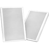 Pronomic FLS-540 WH Flat Panel Wall Speaker Boxes Pair (HiFi Flat Speakers, 2-Way Box, 5.25 Inches/133 mm Woofer, 1.2 Inches/